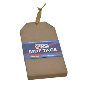 MDF Tags x 4