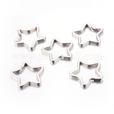 Star Shape Keyring 24mm x 3mm 5pcs