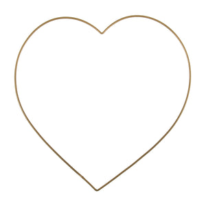 Craft Hoops: Wire: Heart: 20cm: Gold