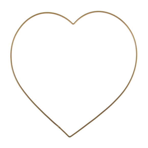 Craft Hoops: Wire: Heart: 20cm: Gold