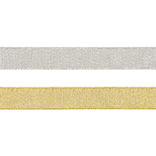 Metallic Ribbon- Gold and Silver: 1m