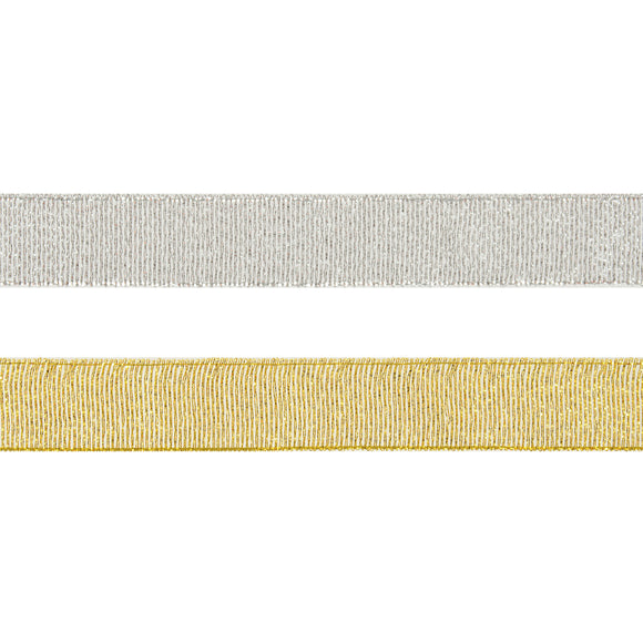 Metallic Ribbon- Gold and Silver: 10m x 20mm