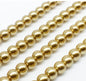 Value Beads - 6mm Glass Pearl - Gold