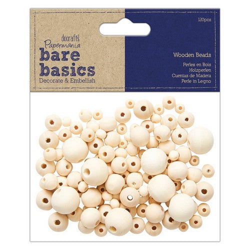Bare Basics Solid Wooden Beads (120pcs)
