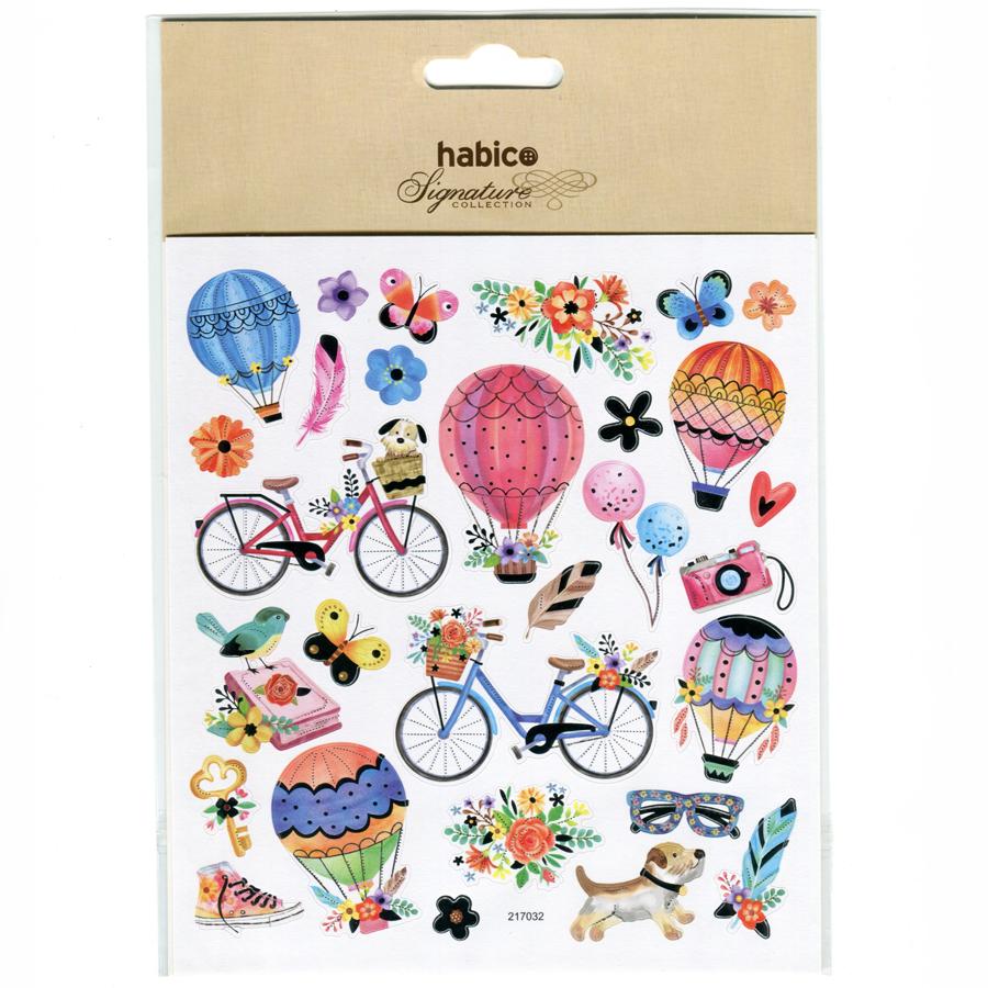 Foiled Stickers - Bikes and Balloons