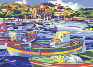 Paint By Numbers Mediterranean Fishing Boats