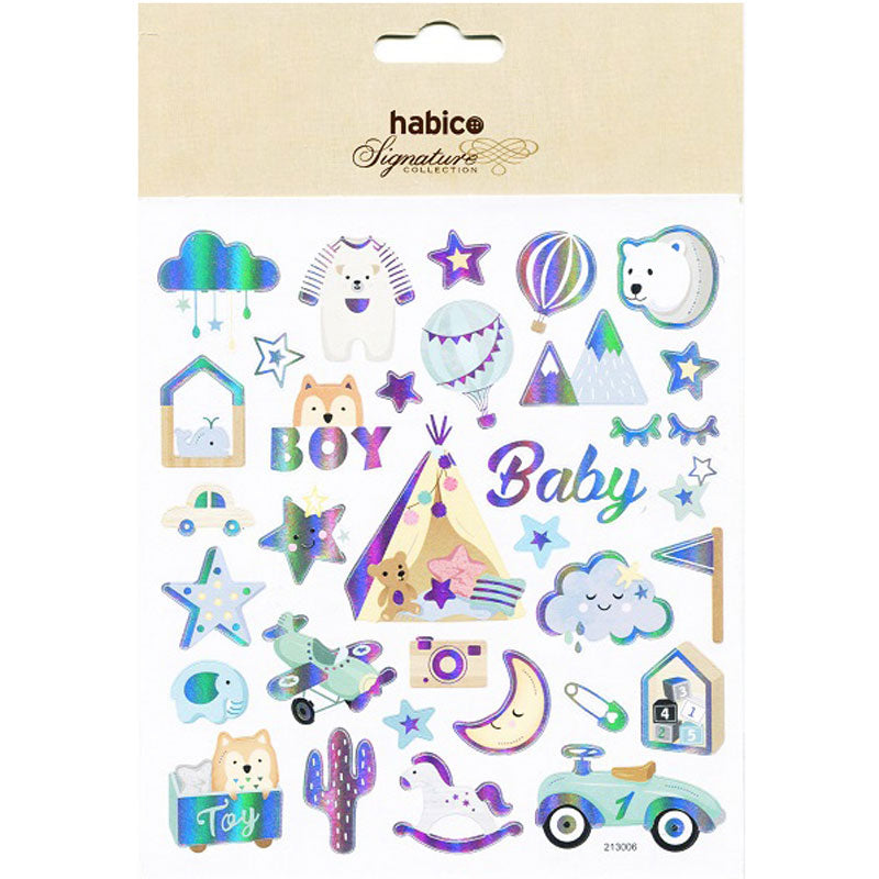 Foiled Stickers - Baby Boy