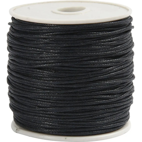 Cotton Cord Roll - 40m - Black