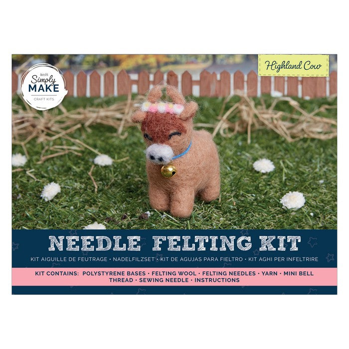 Needle Felting Kit - Highland Cow