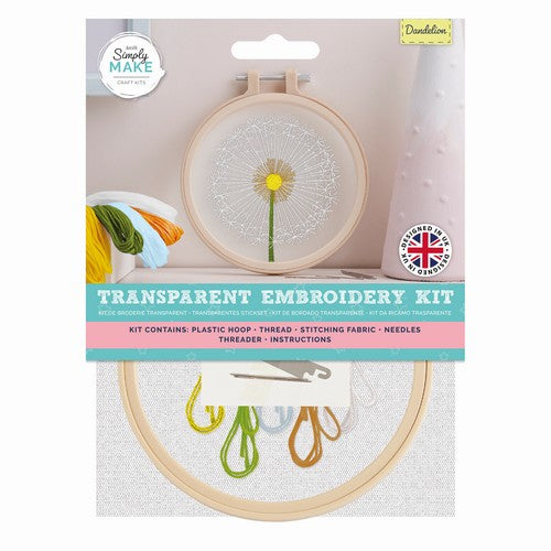 Transparent Embroidery Kit - Dandelion