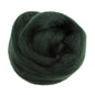 Natural Wool Roving: 10g: Dark Green