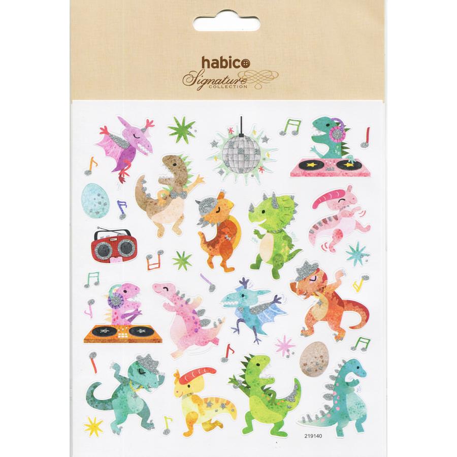 Glitter Stickers - Disco Dinosaurs