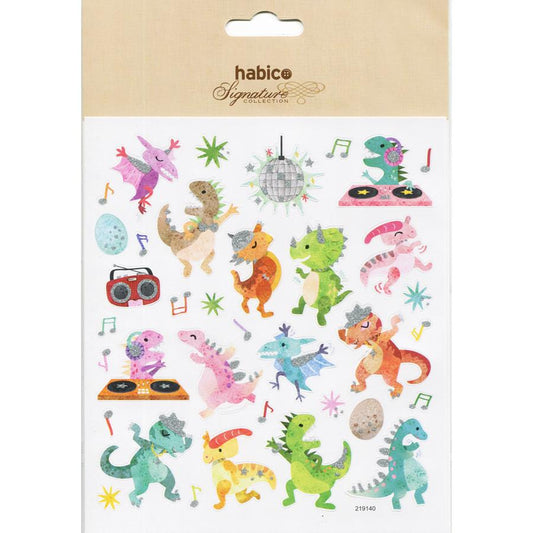 Glitter Stickers - Disco Dinosaurs