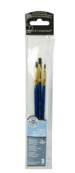 Royal & Langnickel 3 PC CAMEL HAIR BRUSH SET SHADER (2,4,6)