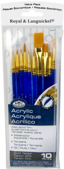 Royal Golden Taklon Brush Set of 10
