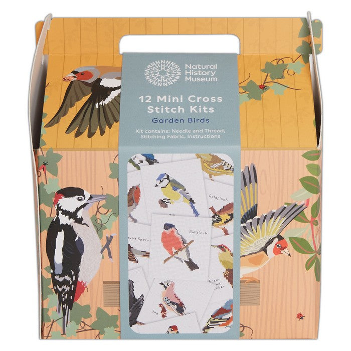 NHM 12 Mini Cross Stitch Designs in Bird House