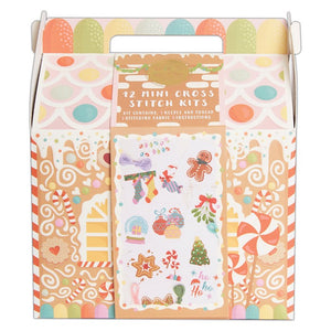 Cross Stitch - 12 Mini Designs in Gingerbread House