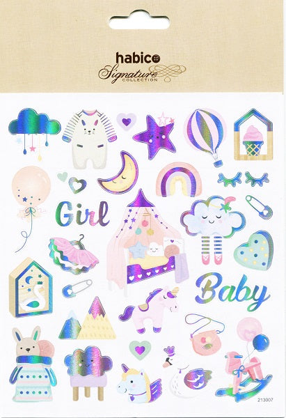 Foiled Stickers - Baby Girl