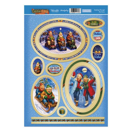 Golden Oldies - Festive Senior Moments Topper Set - Dashing Through the Snow