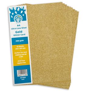 Glitter card - Ultra Low Shed - Gold (5sheets)