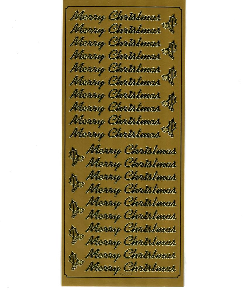 Habico Peel Off Stickers - Merry Christmas - Gold
