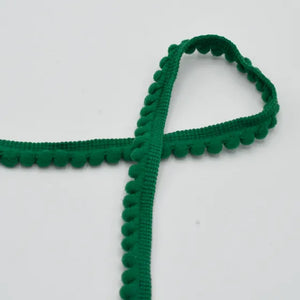 Pom Pom Ribbon - 6mm - Green 1m