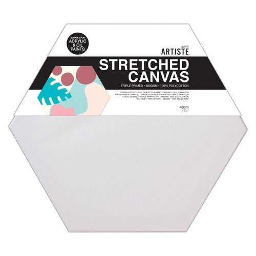 Hexagon 40cm - Stretched Canvas
