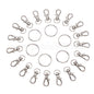 Alloy Swivel Lobster Claw Clasps, Swivel Snap Hook and Iron Split Key Rings, 5 Pieces