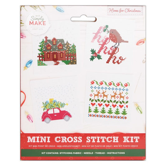 Cross Stitch Mini (4pk) Home for Christmas