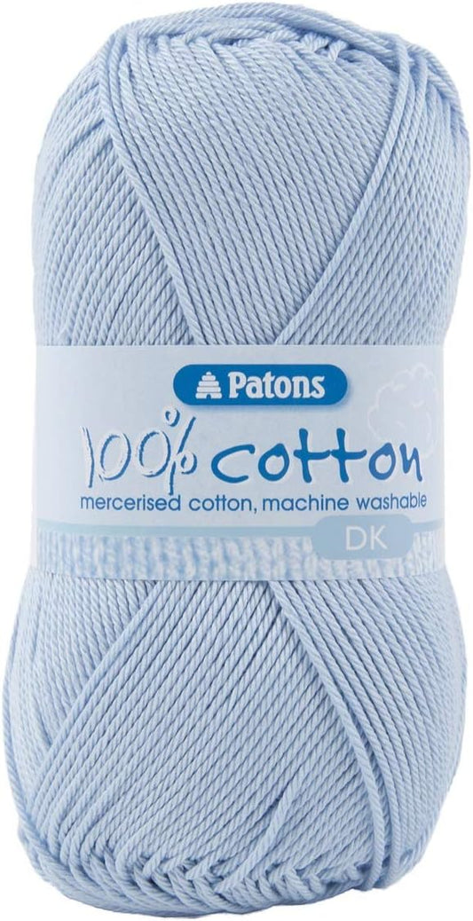 Patons 100% Cotton DK 100g - Pale Blue