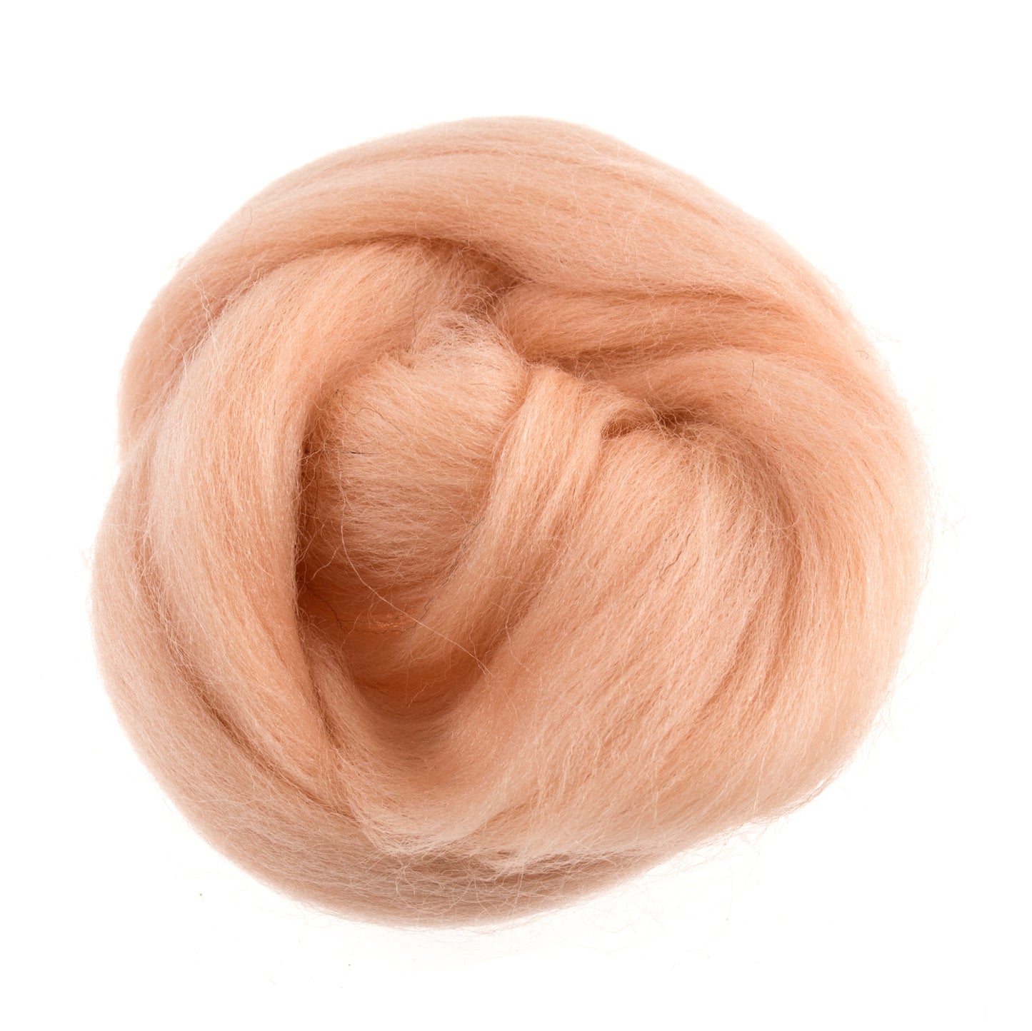Natural Wool Roving: 10g: Peach