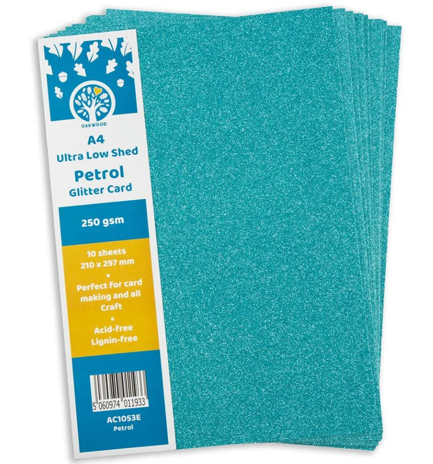 Glitter card - Ultra Low Shed - Petrol (5sheets)