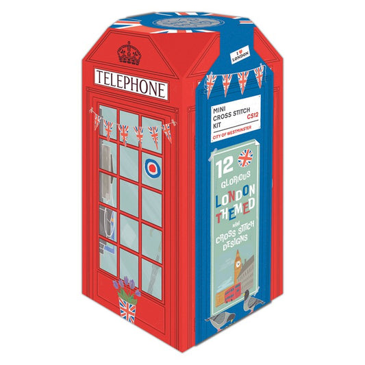 Cross Stitch 12 London Phone Box Mini Designs