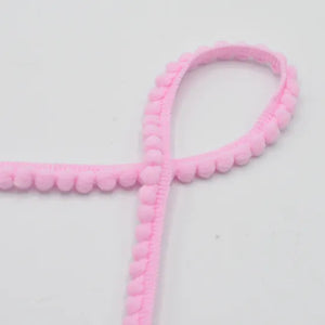 Pom Pom Ribbon - 6mm - Pink 1m