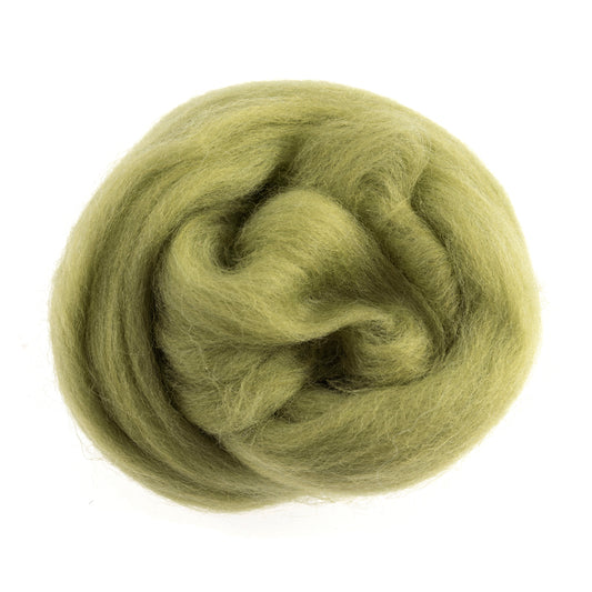 Natural Wool Roving: 10g: Pistachio