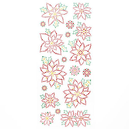 Gem Stickers - Poinsettia