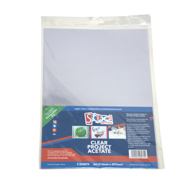 Clear Heat Project Acetate Sheets A4 PK of 5