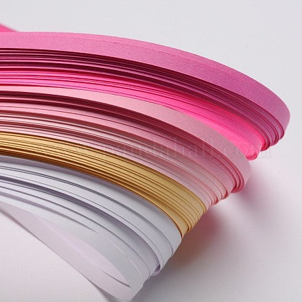 Quilling Paper Strips, Gradual Pink, 530x5mm about 120 strips per bag