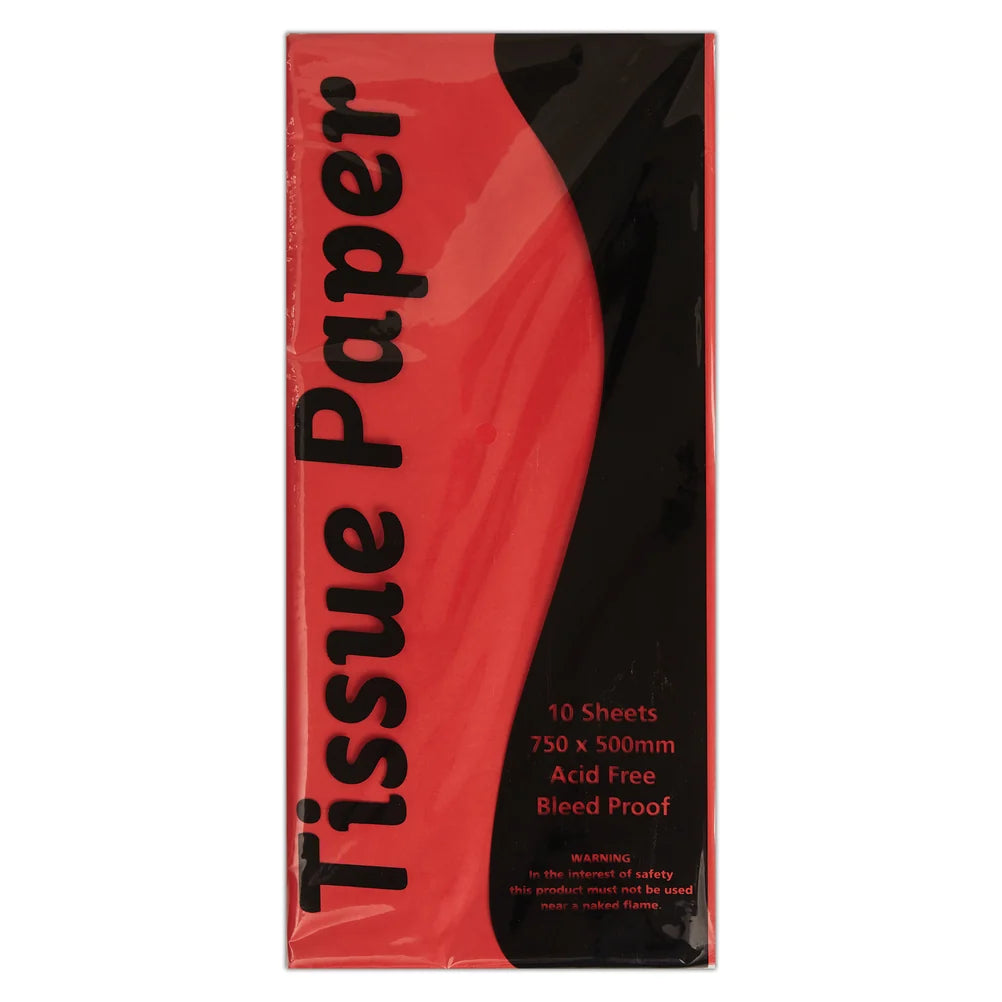 Stephens Tissue Paper Red 750x500mm (10 Sheets)