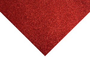 Glitter Felt Sheets: 30 x 23cm: Red