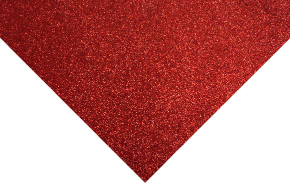 Glitter Felt Sheets: 30 x 23cm: Red