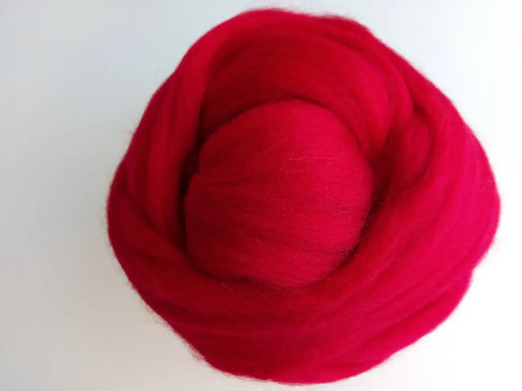 Merino Wool for Needle Felting 50g - Red