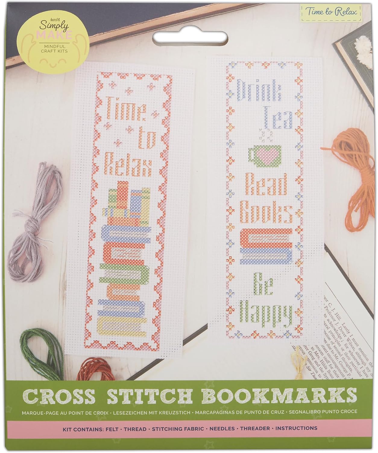 Cross Stitch Bookmark Kit - Time To Relax