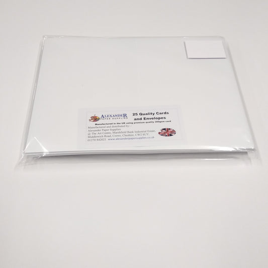 A5 White Cards & Envelopes x 25