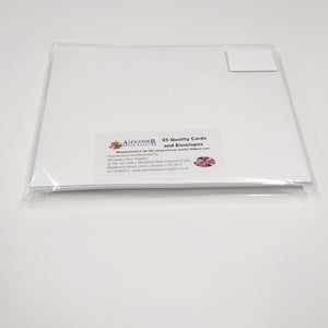 A5 White Cards & Envelopes x 25