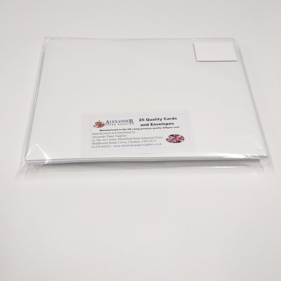 A5 White Cards & Envelopes x 25