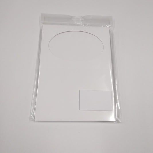 10 x A6 White Tri-Fold Oval Aperture Cards & Envelopes