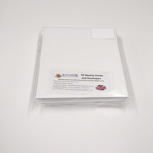 DL White Cards & Envelopes x 50