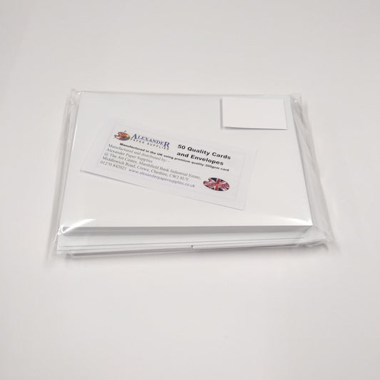 A6 White Cards & Envelopes x 50