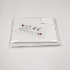 C6 White Cards & Envelopes x 50